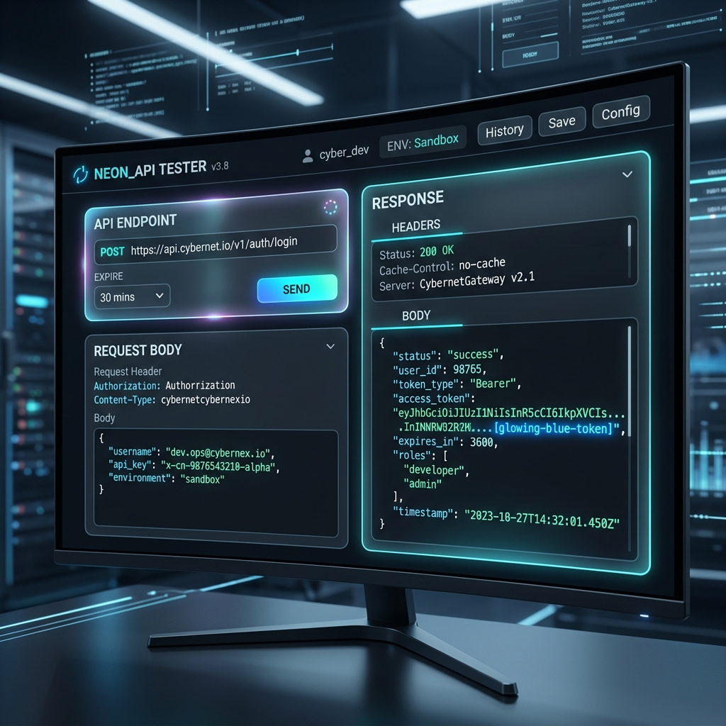 API-TESTER Console Screen